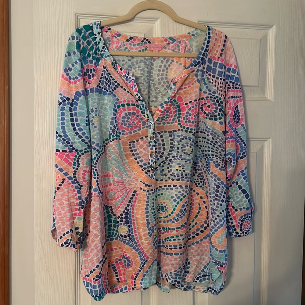 Lilly Pulitzer XL Blouse. EUC